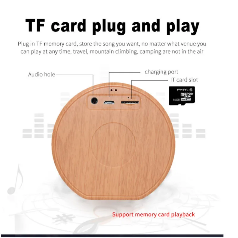 Портативный Bluetooth динамик поддержка TF AUX USB бас зерно аудио подарок домашний
