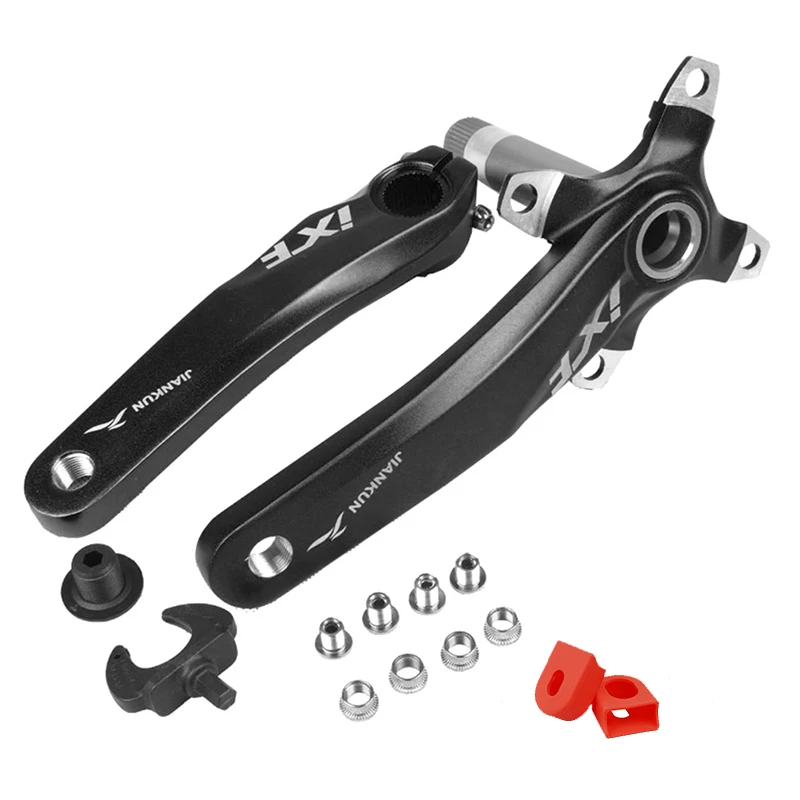 Black-Crank JIANKUN IXF шатун MTB 104BCD 170 мм горный велосипед шатун для дорожного велосипеда цикл кривошипный набор сплав винт Нижний Кронштейн Chainring BB - Цвет: Black-Crank