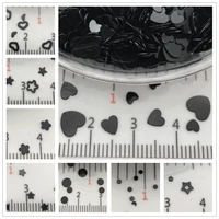 20g black color pvc loose sequins glitter paillettes for nail art manicure wedding confettiaccessories for ornamentcrafts
