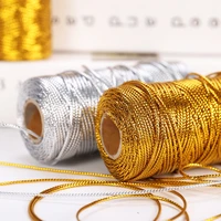 handmade 1 5mm gold silver cord rope thread twisted macrame string diy for home wedding decoration tag and gift packaging cord