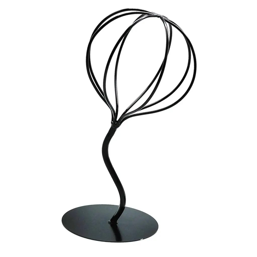 

Metal Wig Stand With Balloon Shaped Top, Freestanding Wig Stand for All Wigs and Hats