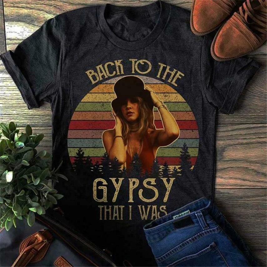 Ограничено! Neu Stevie Nicks Back To Gypsy что я был винтажной футболкой S 5XL свободная стильная