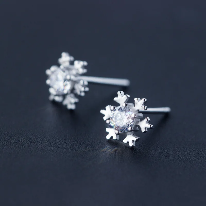 Женские серьги гвоздики из серебра 100% пробы с фианитом|earrings gift|fashion stud earringsstud earrings