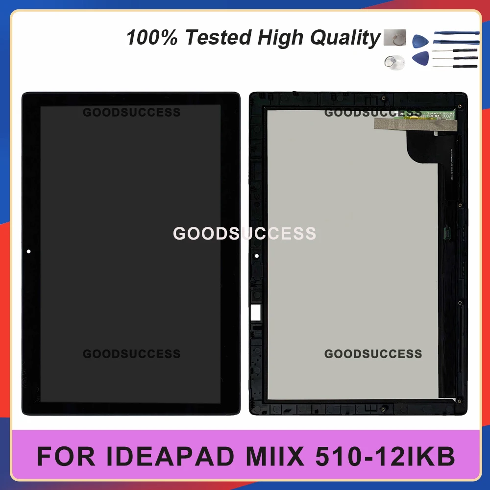 

12.5 Inch For Lenovo IdeaPad Miix 510-12IKB MIIX510-12 MIIX 510-12 LCD Display Touch Screen Digitizer Assembly Free Tools