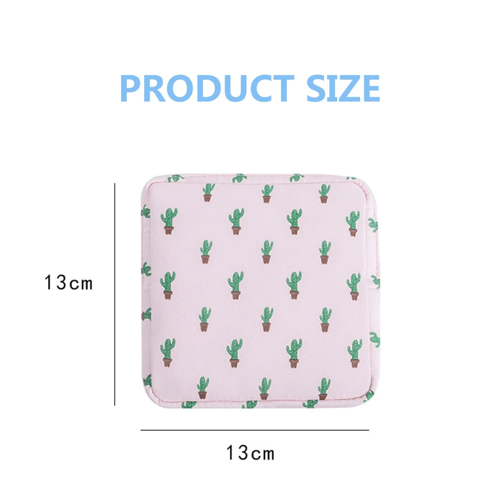 

Portable Fabric Capacity Sanitary Towel Napkin Pad Tampon Purse Bag Organizer Pouch Girls Feminine Hygiene Pad Storage Large