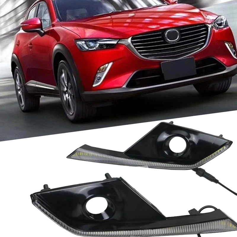 Дневной свет для Mazda CX 3 CX3 2015 2016 2017 2018 дневные ходовые огни затемнения стиль реле 12