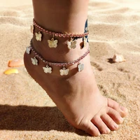 high quality gold silver color crystal butterfly anklet bracelet for women luxury rhinestone chain anklet on leg sandals jewelry