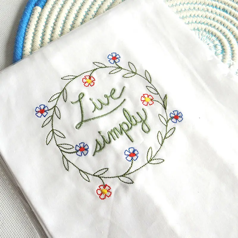 Новая популярная вышивка Свадебная салфетка впитывающий хлопковый лаконичный