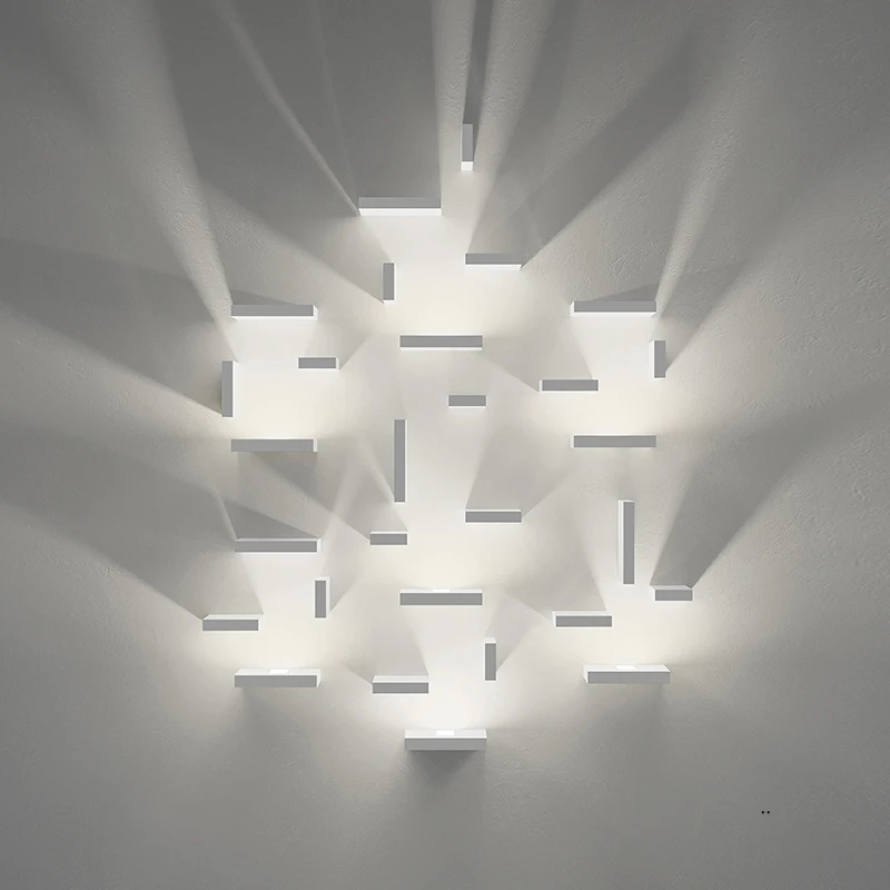 

Living room bedroom wall lamp aisle stairs modern minimalist geometric wall lamp creative personality square LED bedside lamp