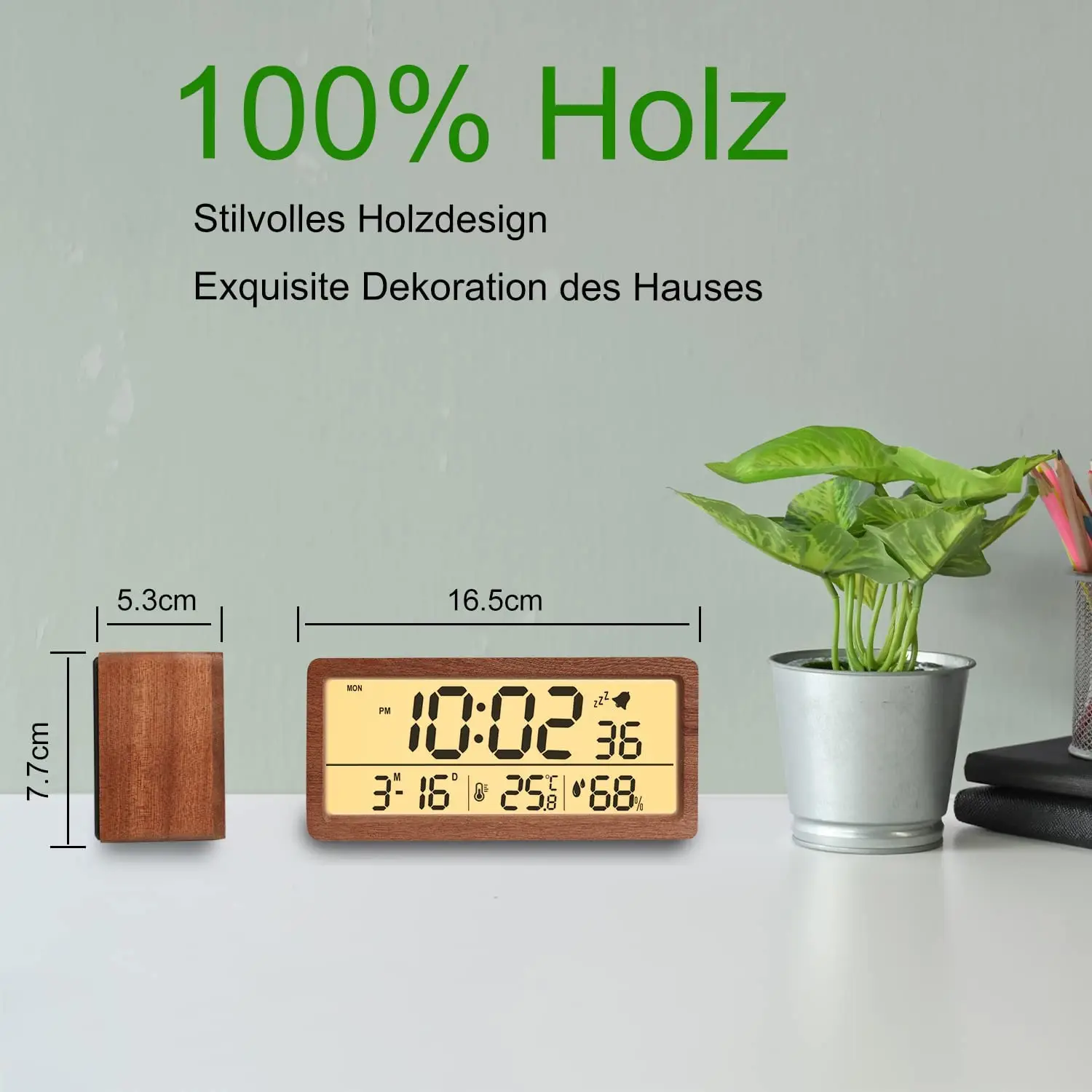 Новый деревянный будильник MICLOCK цифровые светодиодсветодиодный настольные часы