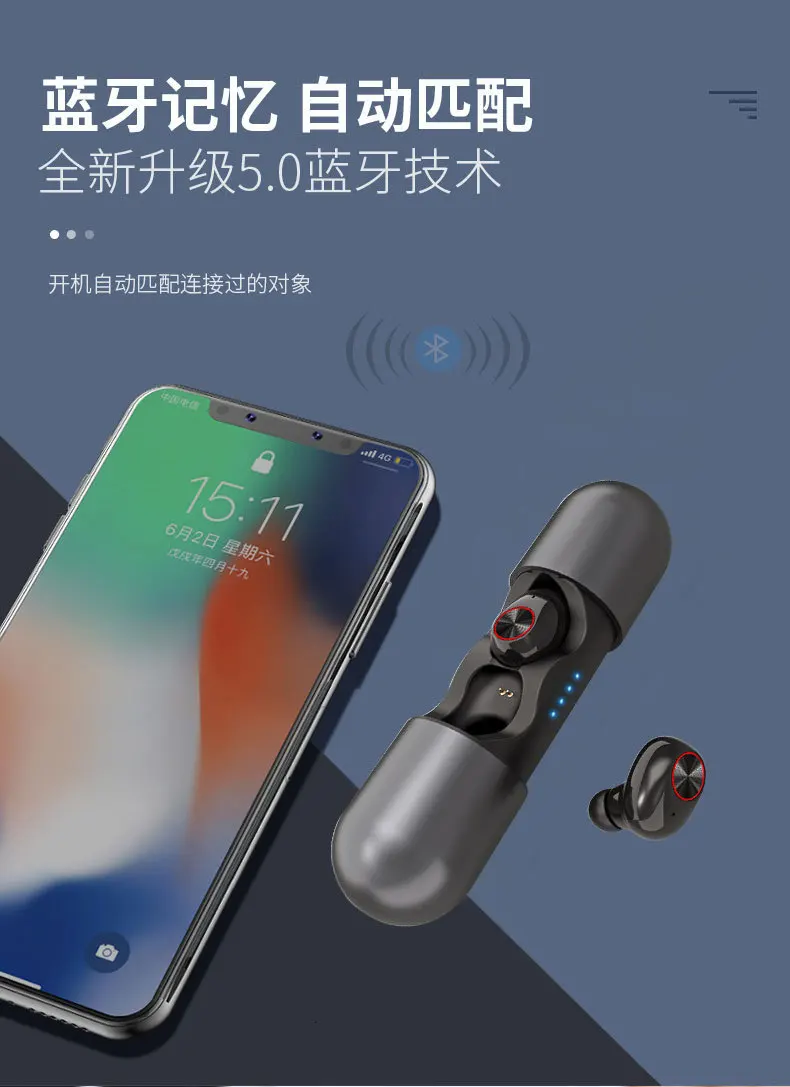 Yinyoo A14 Bluetooth 5,0 TWS Беспроводные водонепроницаемые наушники-вкладыши Bluetooth с шумоподавлением