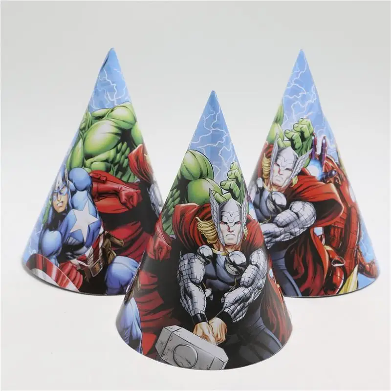 6 шт./лот вечерние товары веселые игрушки бумага трикорн мультфильм шляпа