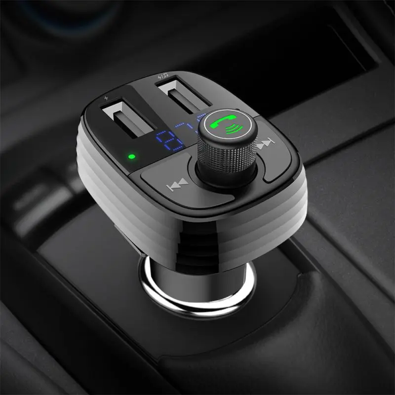 

Eshowee Dual USB Charger Car Bluetooth FM Transmitter MP3 Player Car Kit Car Quick Charge Adapter Handsfree Calling