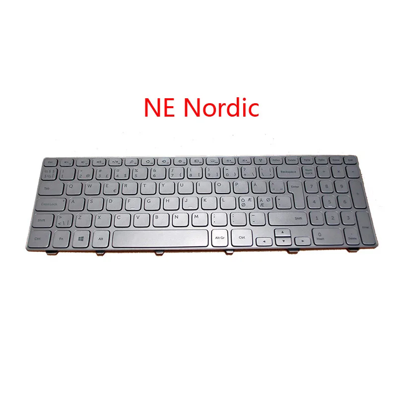 Ноутбук NE JP HB HU LA UI CA IT TI GK AR FR Клавиатура для DELL для Inspiron 15 7537 с подсветкой, японский, скандинавский, иврит, венгерский, латинский