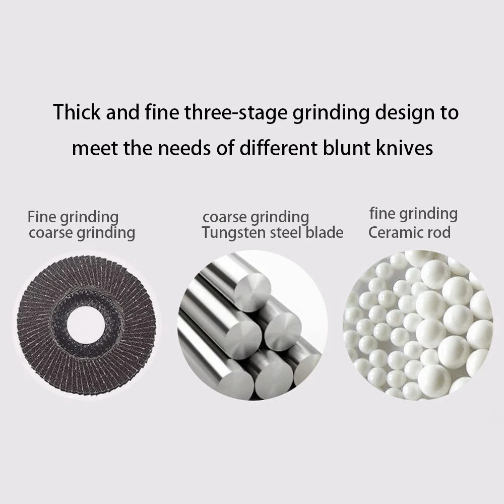 4 в 1 бытовой Ножи точилка Алмазный Керамика Кухня заточка вращающийся ножи с