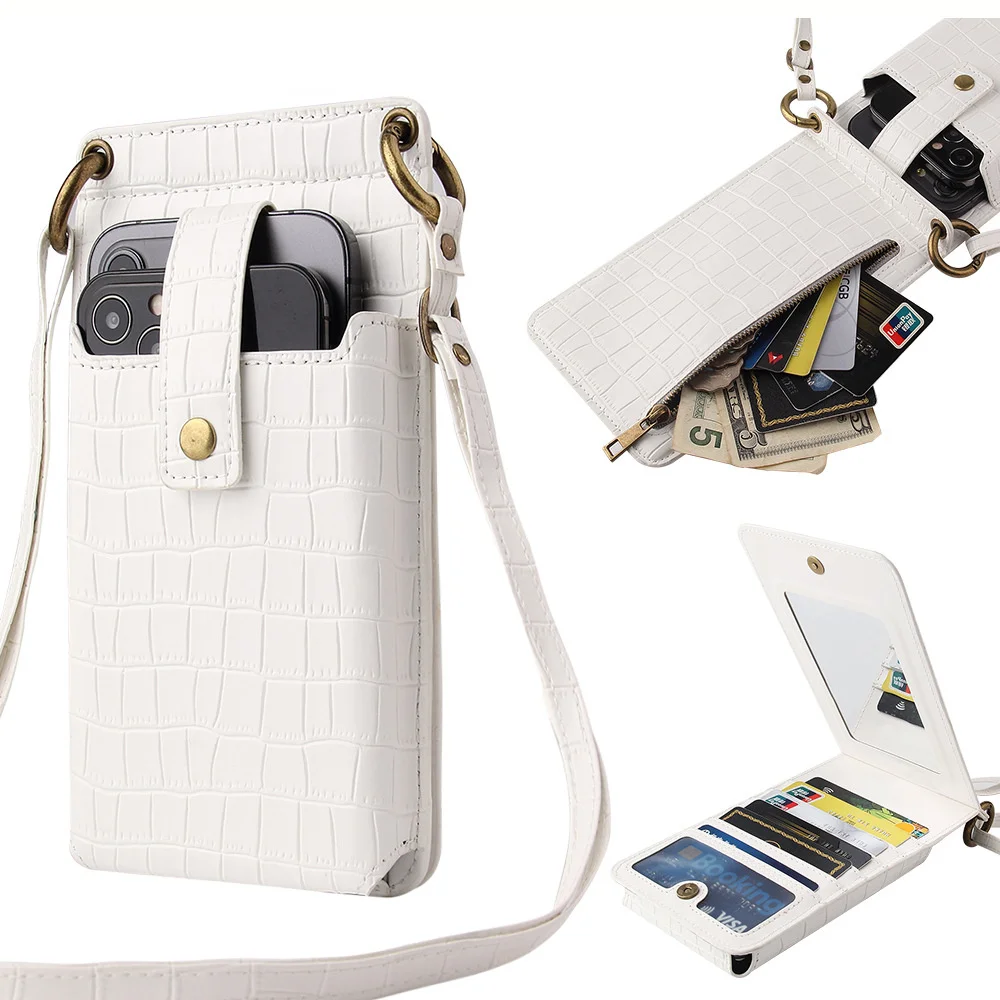 

Mobile Phone Bag Women New Multi-function Slant Vertical Retro Mini One Shoulder Wallet Bag