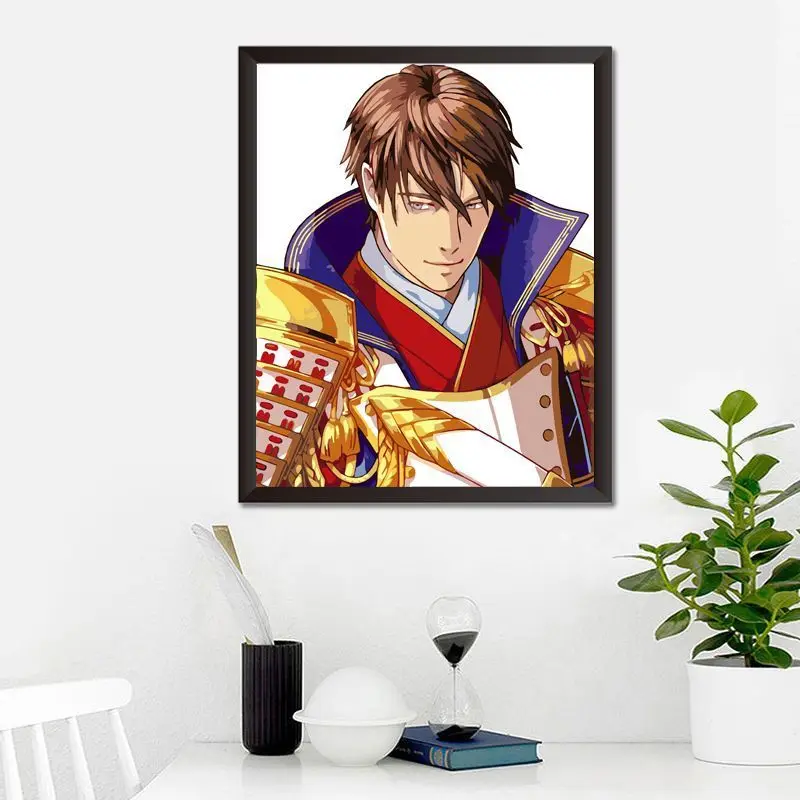 

Digital oil painting DIY oil painting number samurai adult zero basic painting craft kit picture number home decoration art