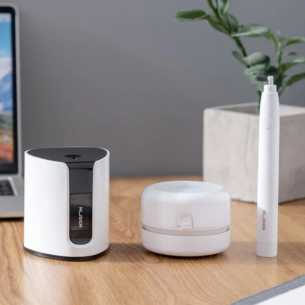 Xiaomi NUSIGN Электрический Канцелярский набор 3 в 1 настольный очиститель электрическая точилка для карандашей Электрический ластик для школы офиса