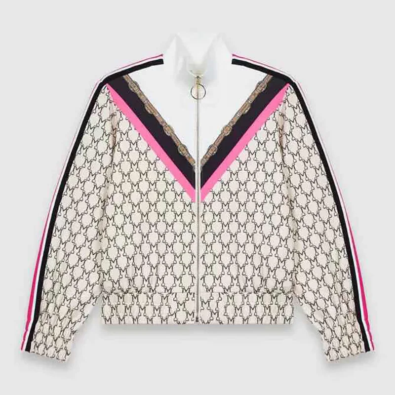 Женская куртка с принтом ZA Базовая на молнии в стиле ретро длинным рукавом весна