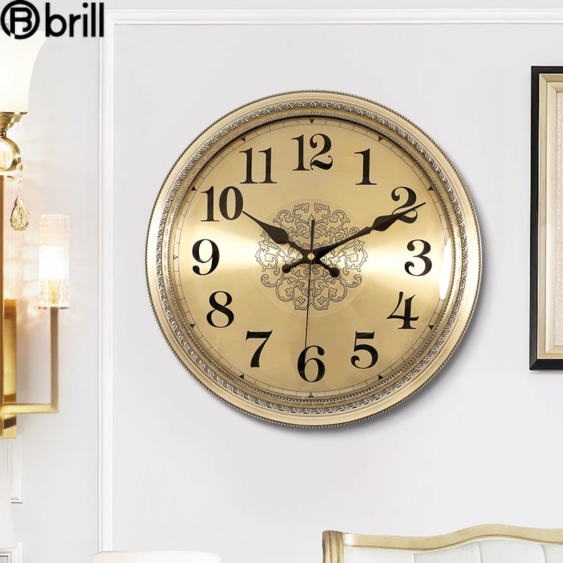 

Nordic Large Wall Clock Vintage Metal Gold Modern Shabby Chic Wall Clocks Living Room Office Decoration Wall Art Decor Horloge