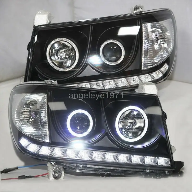 Для Toyota Land Cruiser LC100 2006 2007 FZJ100 UZJ100 4500 4700 светодиодные фары ангельские глазки