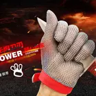 NMSafety высококачественное кольцо из нержавеющей стали 100% 304 устойчивые к порезам защитные сетчатые кухонные перчатки для мясника