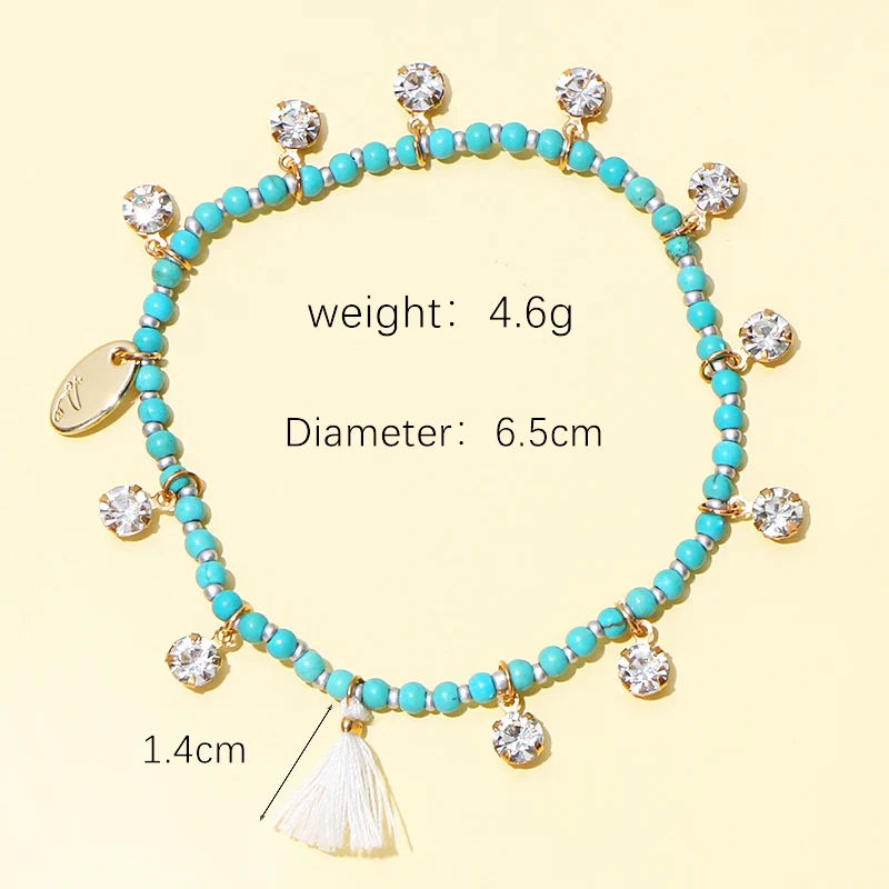 Коми Модный корейский стиль бирюзовый металлический дамский браслет с