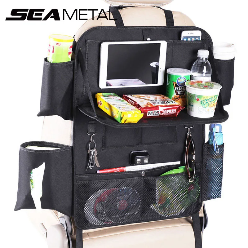 Seametal органайзер для заднего сиденья автомобиля с карманами универсальный