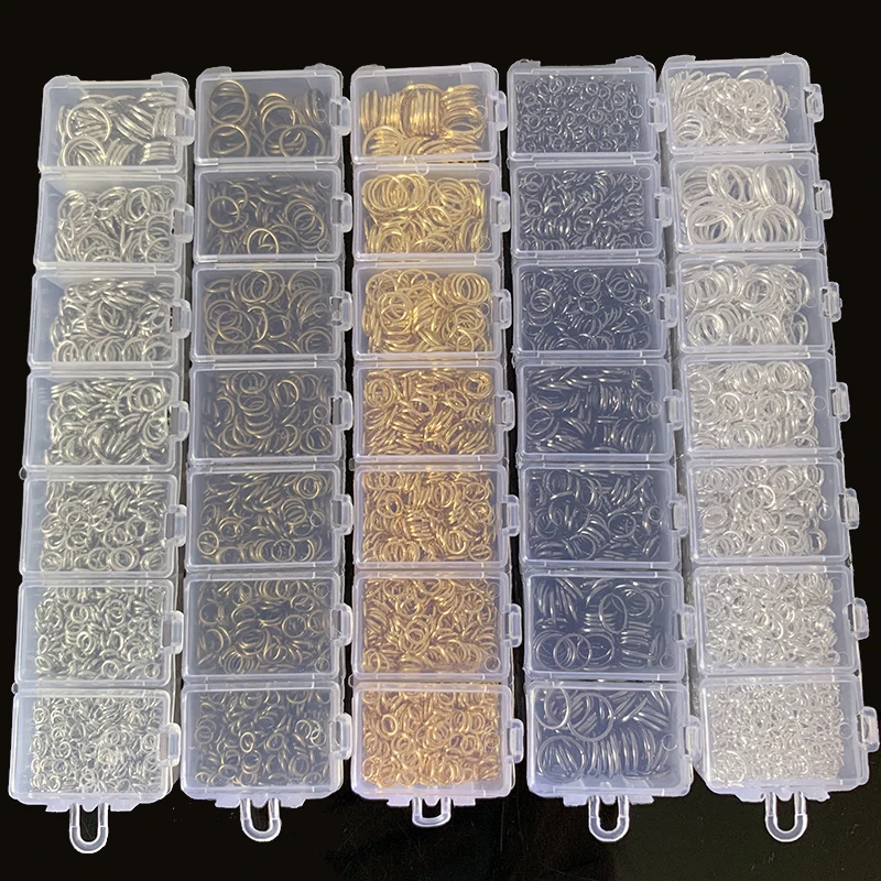 1800 2000 шт. смешанные размеры золото бронза серебро кольцо 3 4 5 6 7 8 мм соединительные