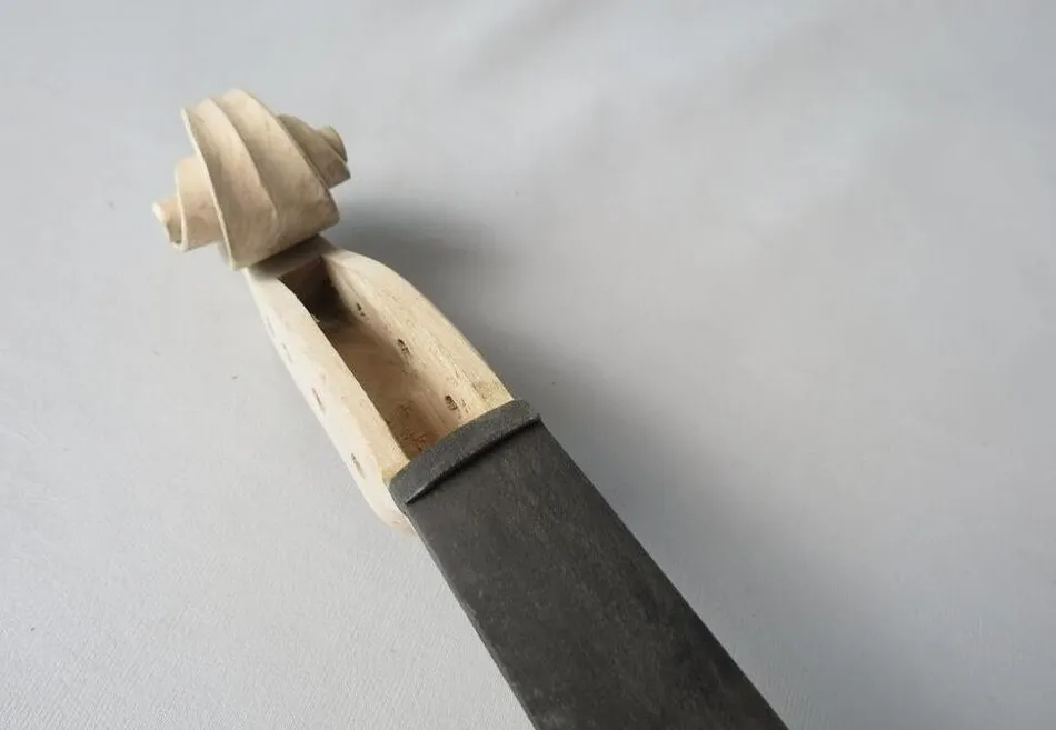 

1pcs maple wood unfinished 16" viola neck with the ebony viola fingerboard
