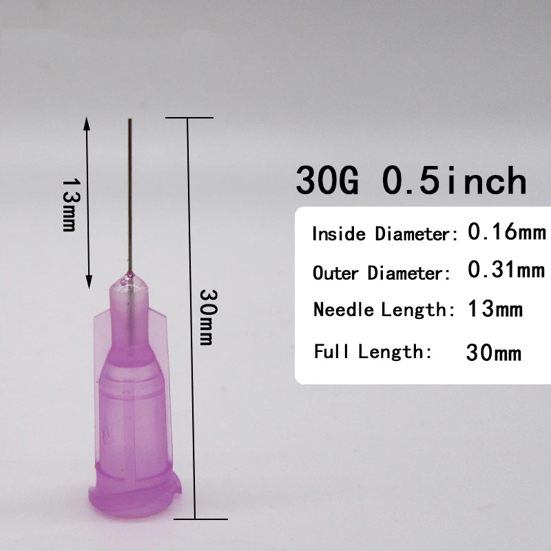 

30G 0.5inch / 13mm Blunt Tip Syringe Needle 30G Dispensing Needles With Luer Lock .Non-sterile .100pcs/bag