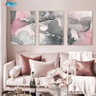 Скандинавский абстрактный постер с розовым мраморным рисунком, холст, роскошное стильное украшение для комнаты, настенные картины, скандинавский Декор для дома