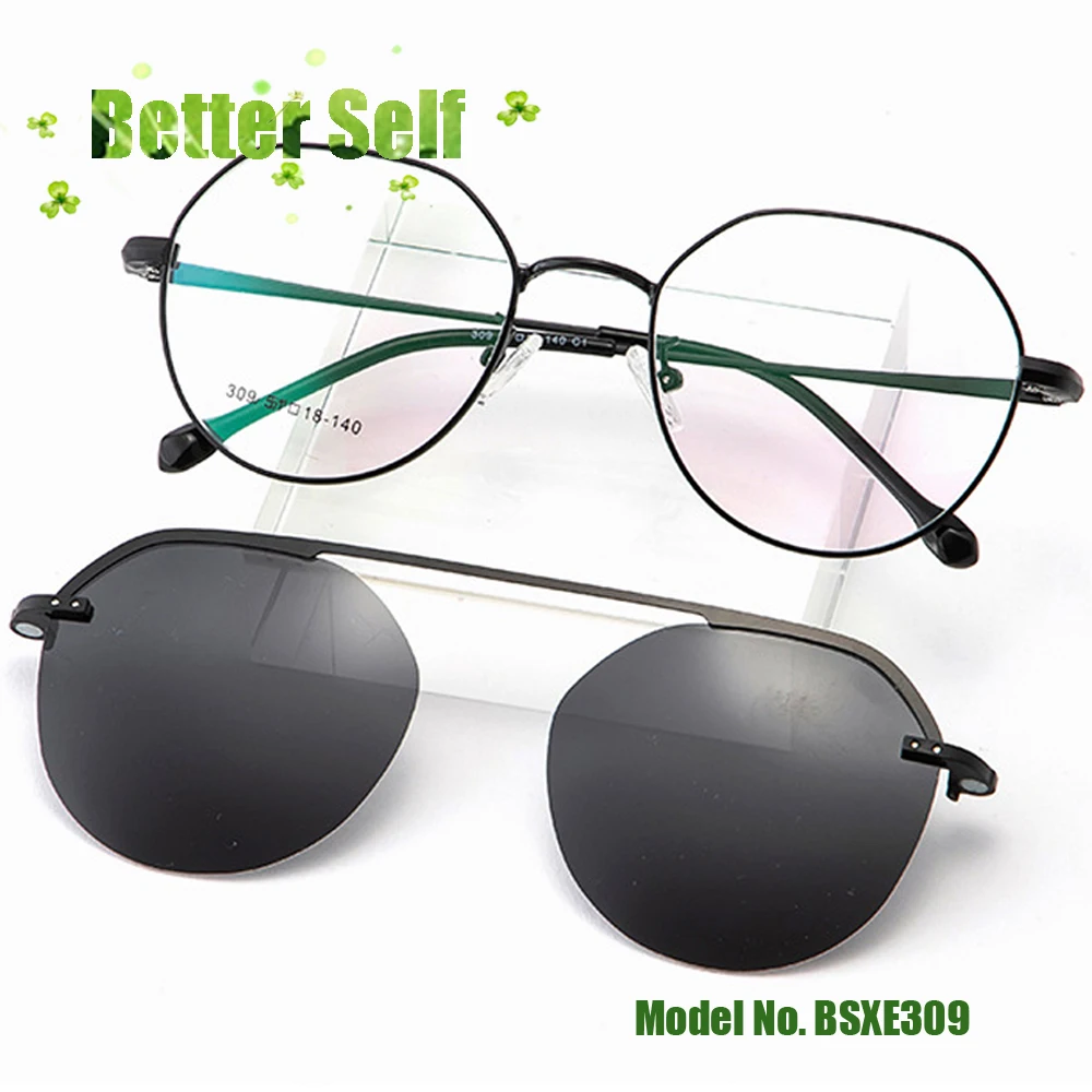 Новые мужские и женские поляризованные металлические очки BSXE309 с линзами для