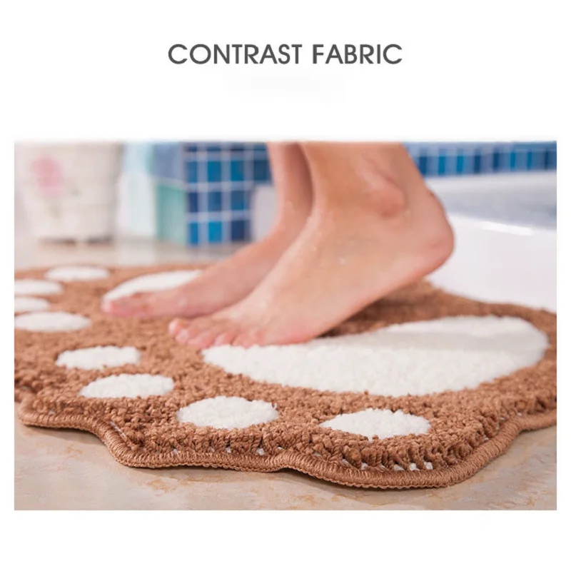 Мини-маты из микрофибры с принтом для ног нескользящий коврик ванной туалета
