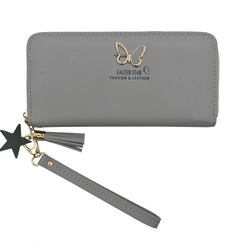 2020 Модные женские кошельки с бабочками чехол для телефона ручкой на запястье
