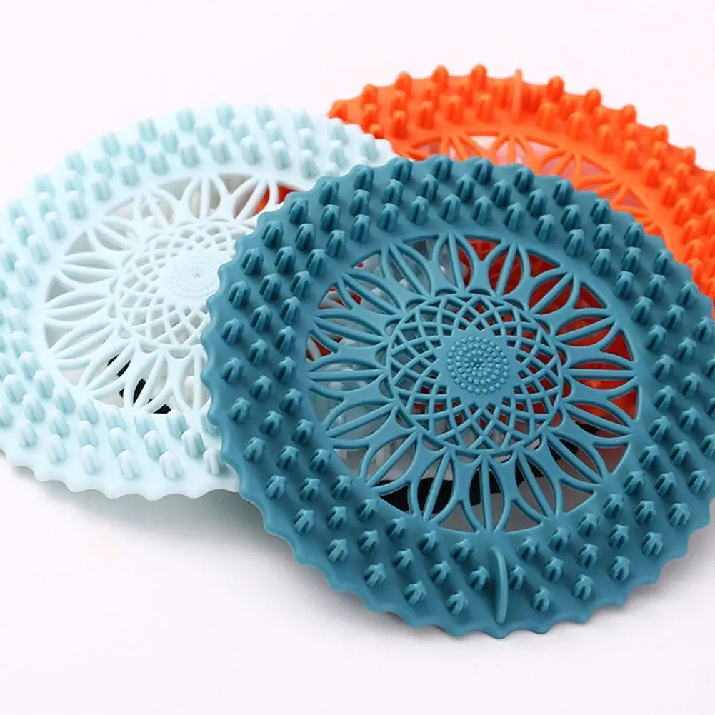 

Антиблокирующая напольная Сливная крышка для раковины, сливные сита для душа, силиконовые фильтры для ванны, заглушка для волос для ванной ...