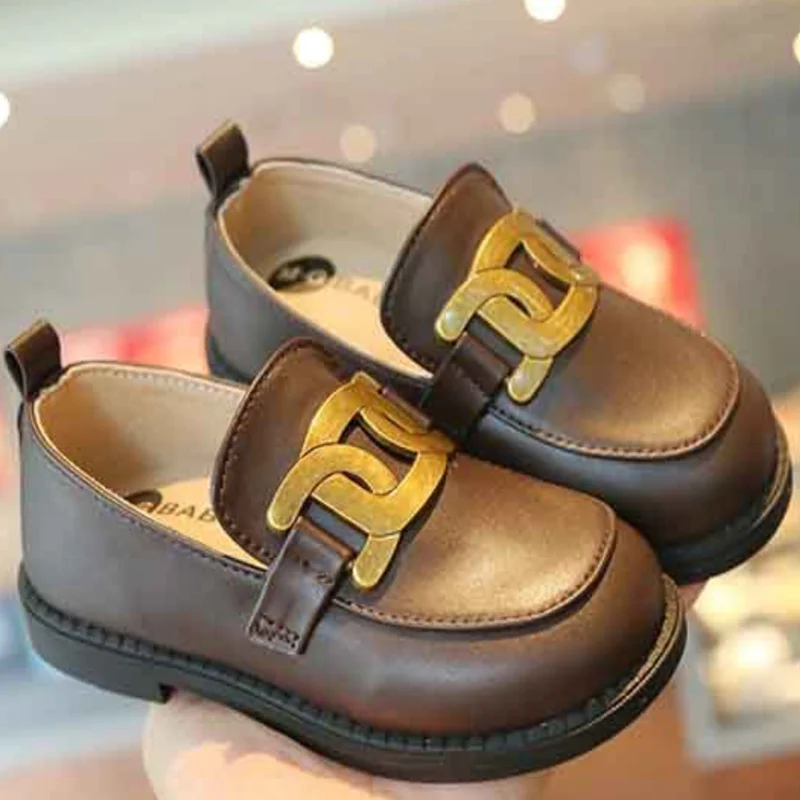 

Girls' leather shoes 21 new spring children's leather shoes British style retro black peas shoes big kids fashion single shoes