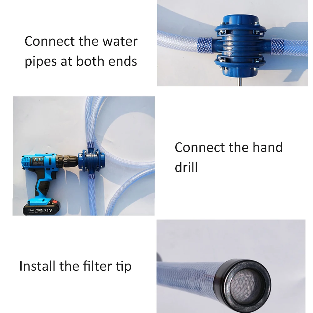 Portable Household Small Pump Hand Drill Water Self-Priming Dc Pumping Centrifugal | Обустройство дома