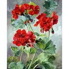 Рама RUOPOTY 60x75 см, набор для рисования по номерам красные цветы, Акриловая Краска на холсте, Diy подарок, домашний декор, настенное ремесло ручной работы