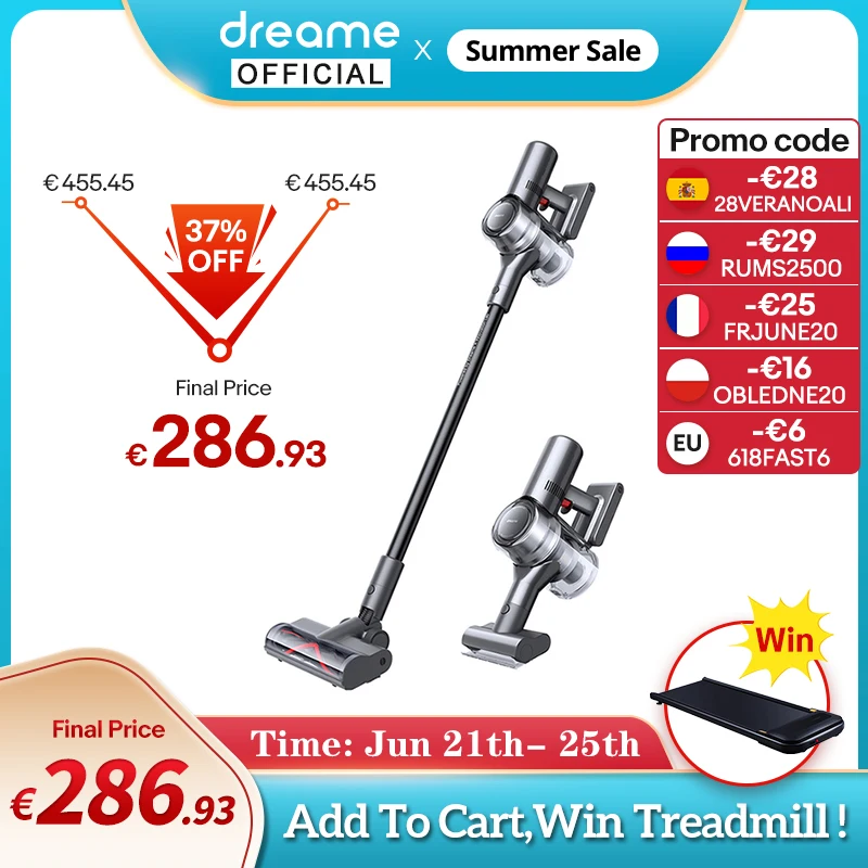 Dreame V12 Cordless Vacuum Cleaner 27000Pa LED Display All In One Dust Collector Floor Carpet Aspirator Household Vacuum Cleaner