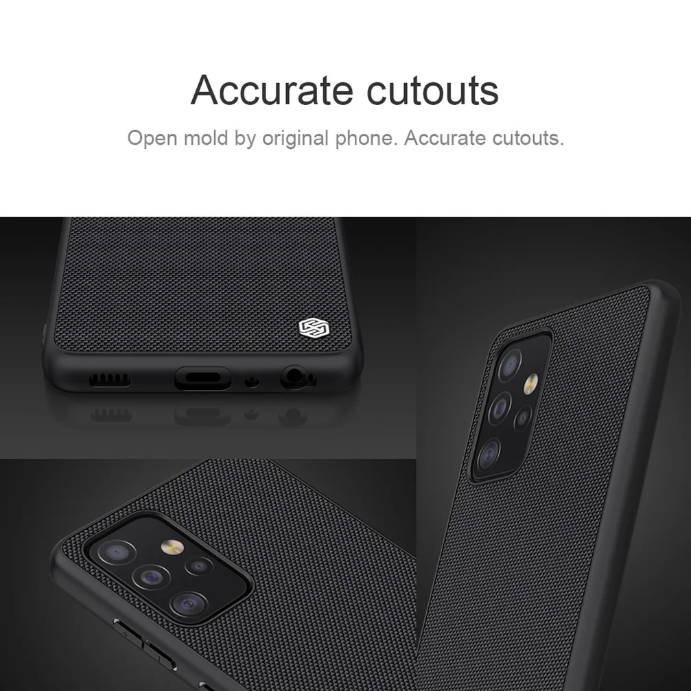 

For Samsung Galaxy A52 5G Protector Case NILLKIN Textured Nylon Case Non-slip Ultra-thin Back Cover For Samsung A52 4G Cover