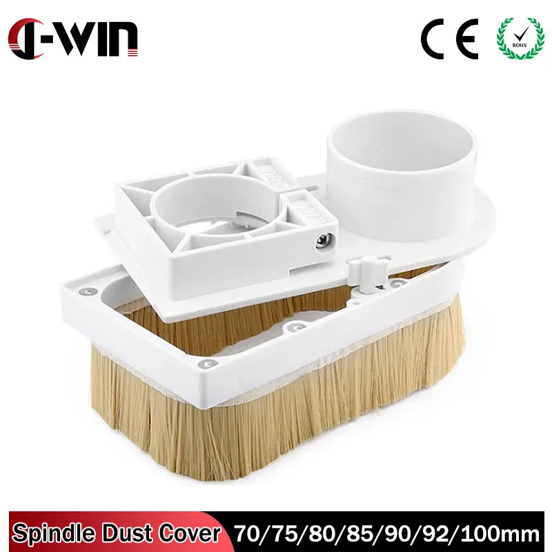 Best Offers Spindle Dust Cover Collector For CNC Router Engraving Milling Machine Woodworking Power Tools 70/75/80/85/90/100mm CNC Dust Shoe