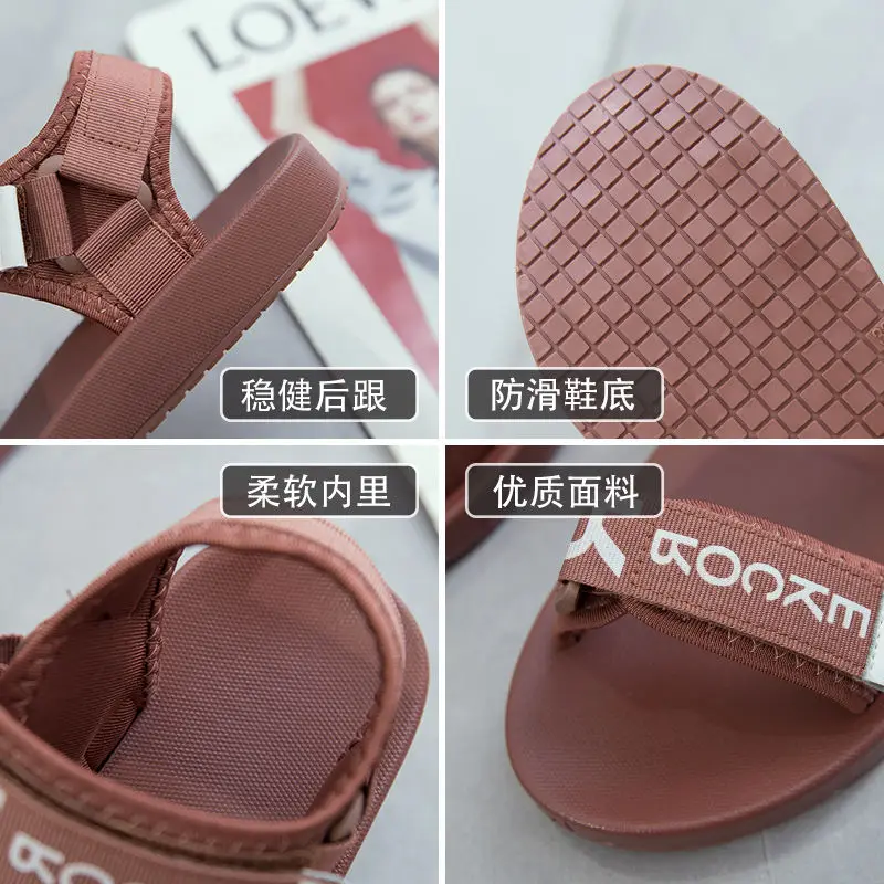 

Highquality ladies flat sandals stretch cloth summer new style ladies flat sandals casual black comfortable sandals and slippers