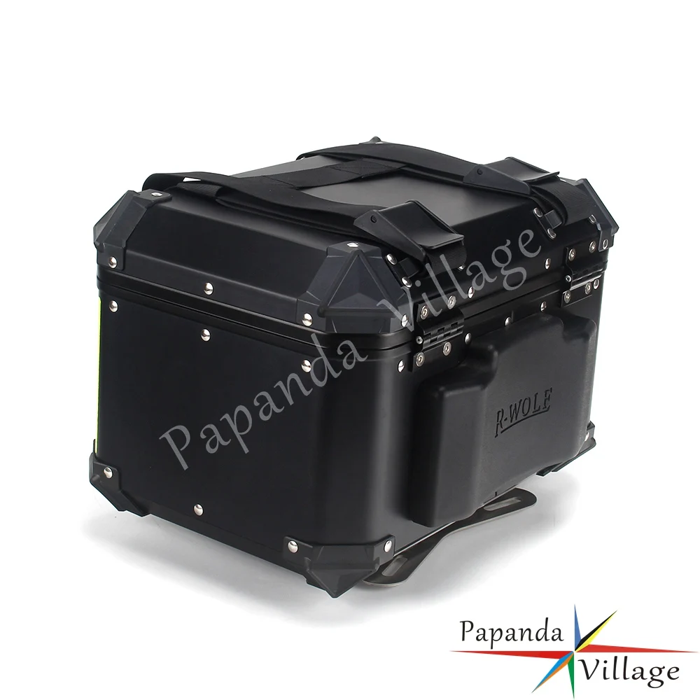 

42L Top Case + 36L Side Boxes with Quick Release Mounting Bracket Kit Trunk Luggage Pannier Cargo Toolbox Storage Box Universal