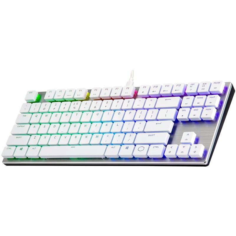 

Тонкая механическая клавиатура Cooler Master SK630 Cherry MX, короткий красный переключатель, 87 клавиш без удара, RGB-подсветка