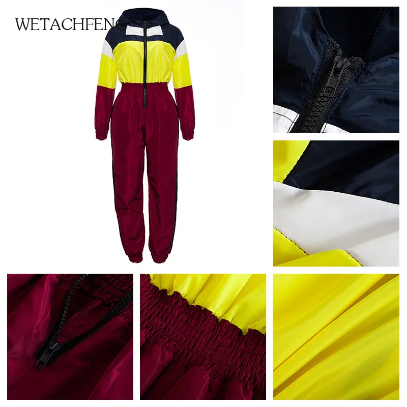 

New Striped Zipper Casual patchwork Bodycon Jumpsuit Women Overalls Sport Romper Bodysuit Sexy Autumn Outfits Plus Size Clothing