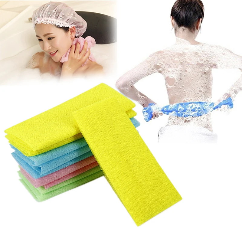 

Body Cleaning Towel Exfoliating Bath Shower Scrubbing Nylon Towel Soft Loofah Back Scrubber Household Bathroom Accessiories