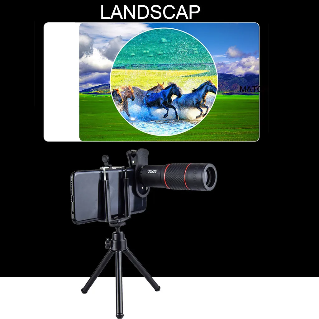 Мощный Монокуляр большой диапазон 20x телескоп для телефона военный Spyglass Zoom