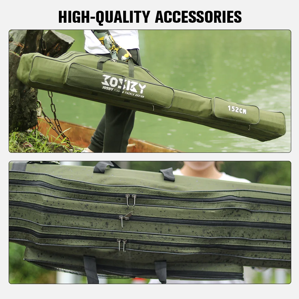 

Fishing Rod Storage Bag Oxford Cloth Multifunctional 1/2/3 Layer Large Capacity
