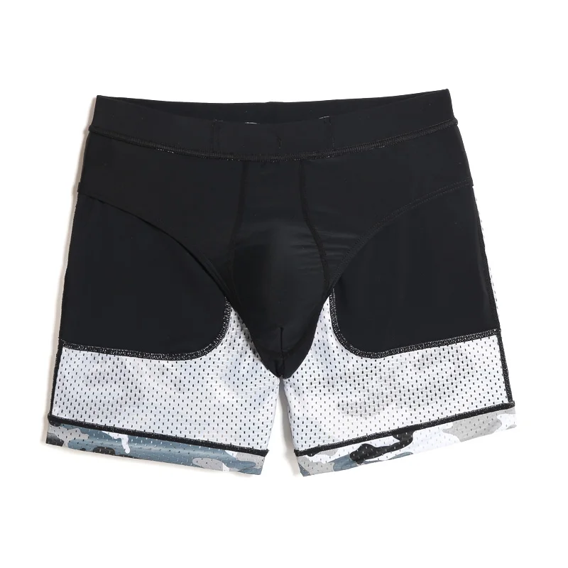 Новая мужская одежда шорты для бассейна серый Камуфляжный Купальник трусы с